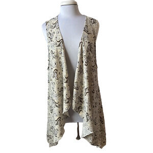 Paisley Vine NWOT 2XL Boho Fairy Asymmetric Sleeveless Hi Lo Lightweight Vest